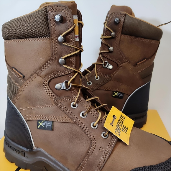 CARHARTT Rugged Flex Waterproof Met Guard 8" Composite Toe MEN'S Size 9M CMF8720 - Picture 3 of 10